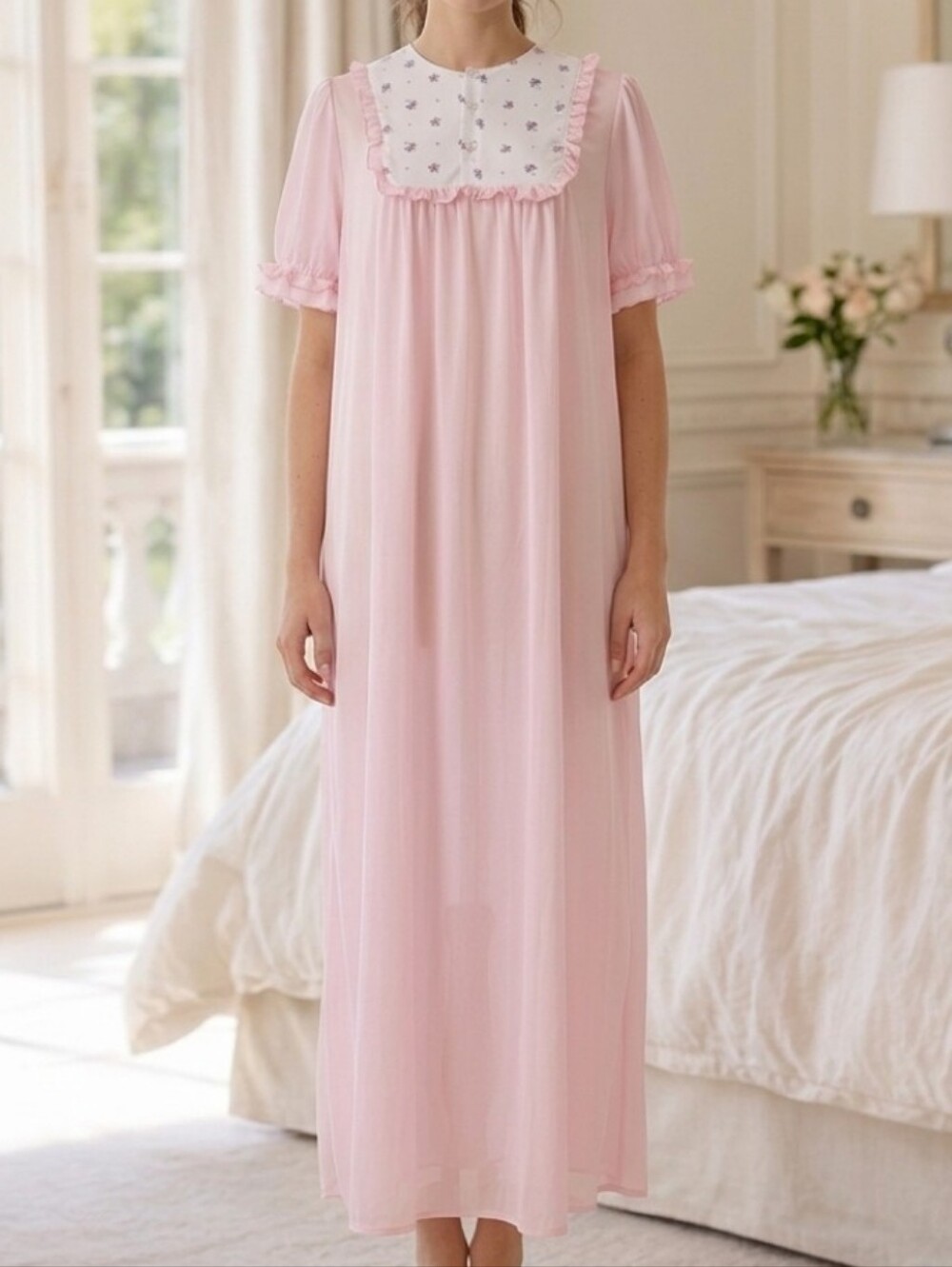Vintage St. Michael Elegant Pink Nightgown